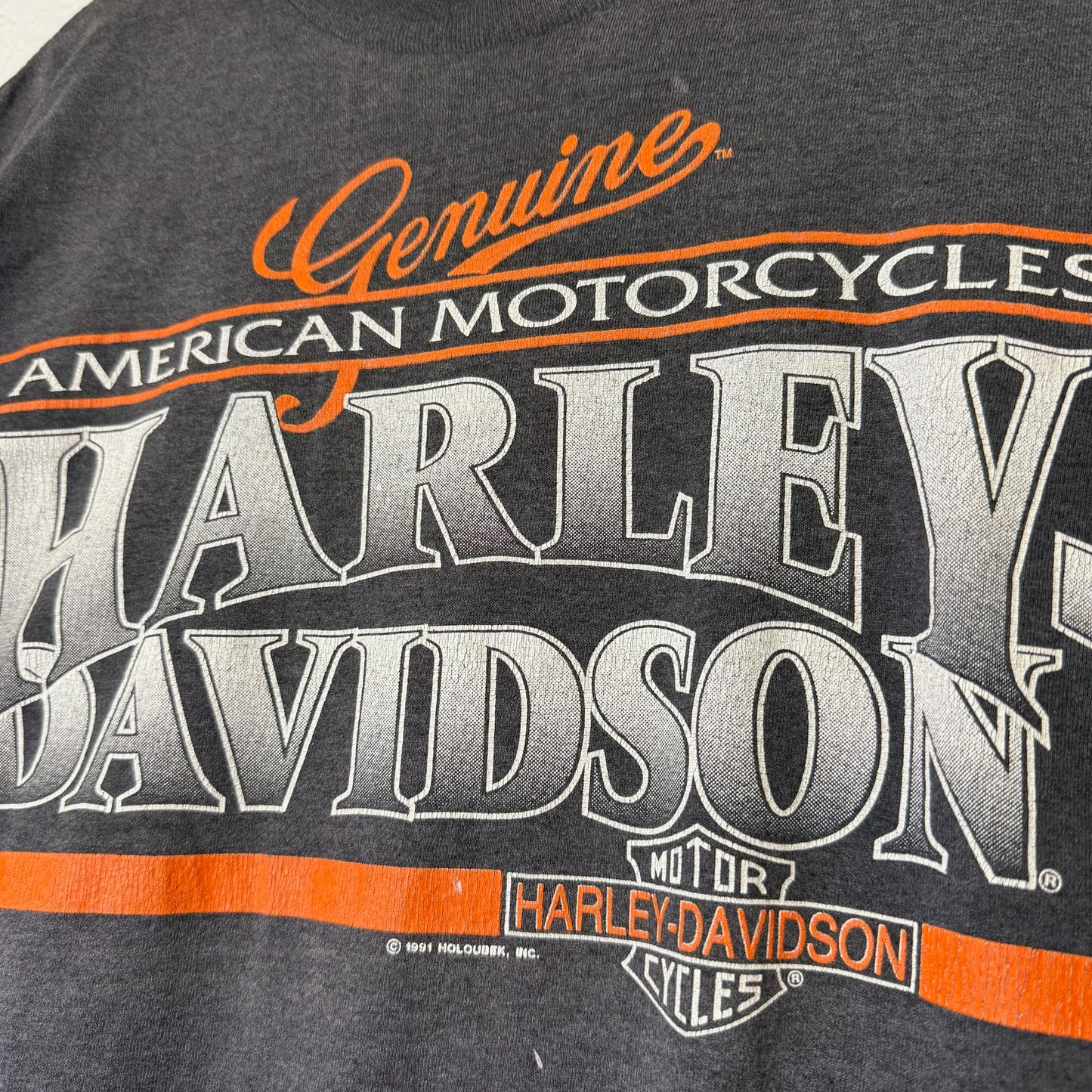 1991 Harley Davidson Windsor Ontario T-Shirt Sz M (B1989)