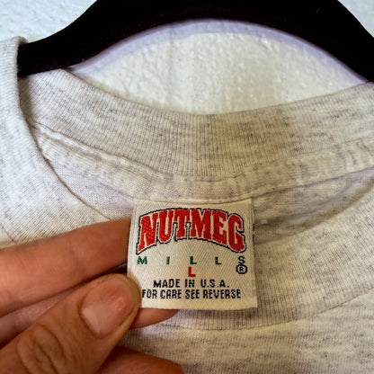 90's Mighty Ducks Nutmeg Breakthrough NHL T-Shirt Sz L (B2347)