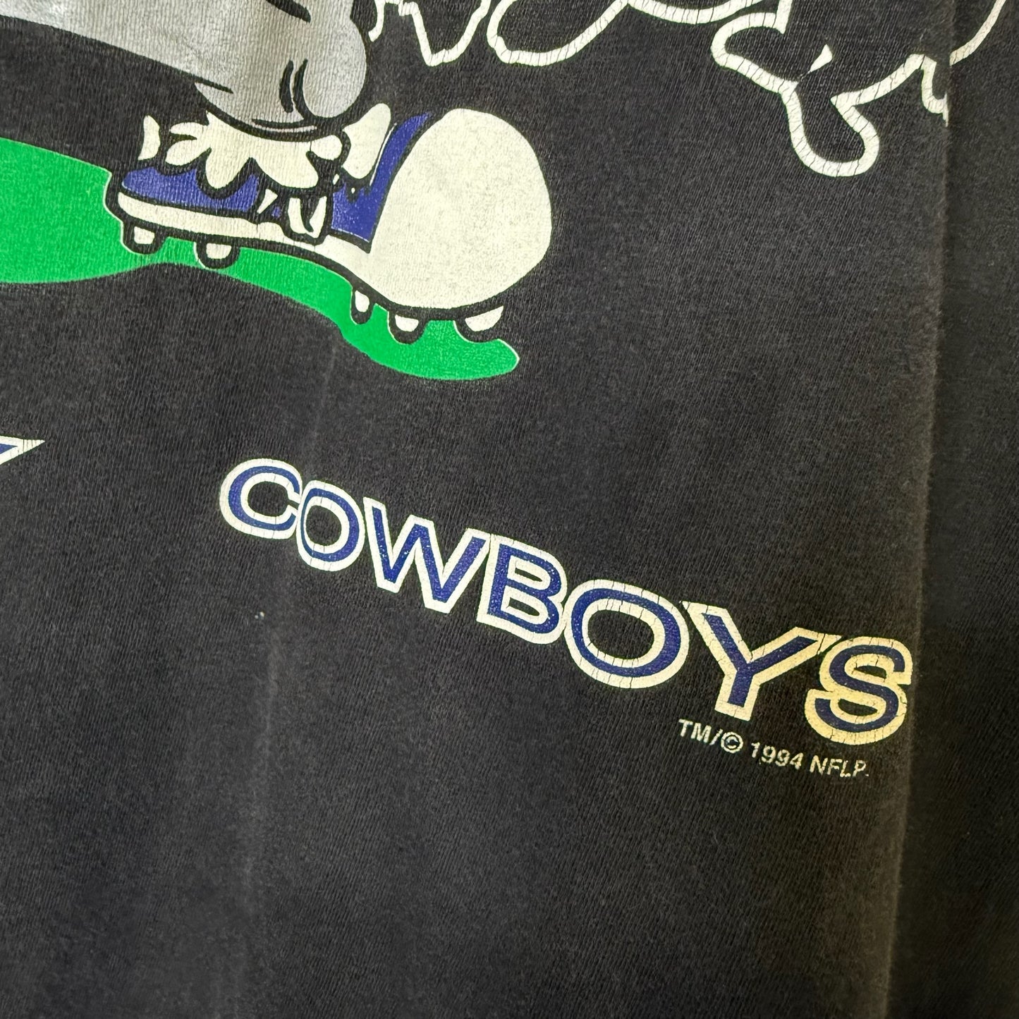 1994 Looney Tunes Foghorn Leghorn x Dallas Cowboys NFL T-Shirt Sz L (B618)