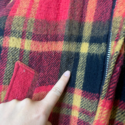 70's Plaid Canadian Made Jacket Sz M (B1778)