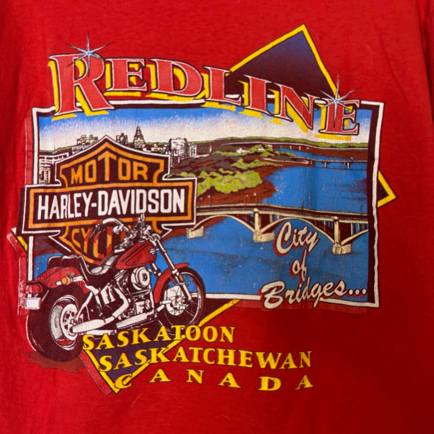 1989 Harley Davidson Saskatoon Saskatchewan Long Sleeve Sz L (B2986)