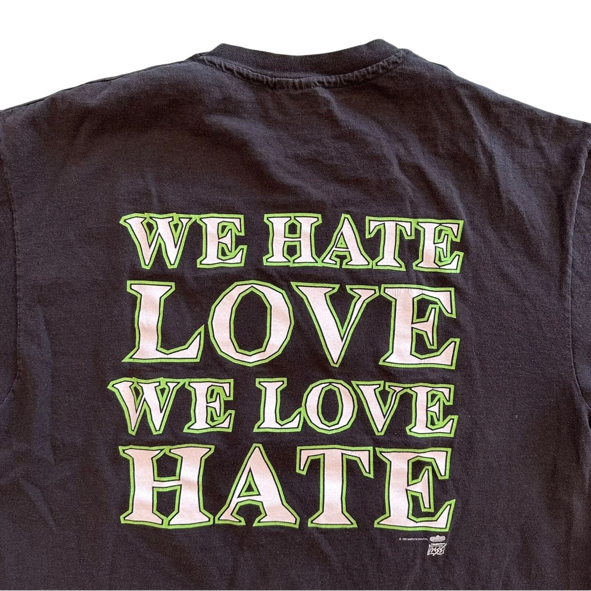 1995 Marilyn Manson We Hate Love We Love Hate T-Shirt Sz XL