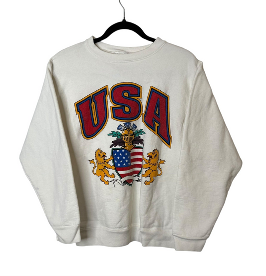 90s USA Crewneck Sz M (A7892)