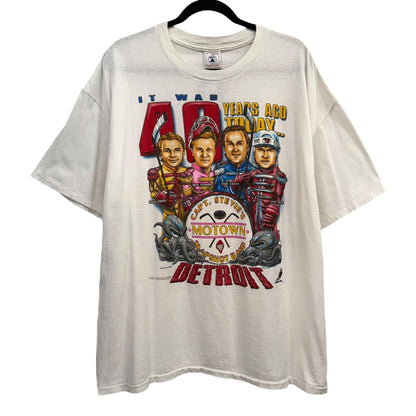 90s Detroit Red Wings NHL Xplosion Caricature T-Shirt Sz XL