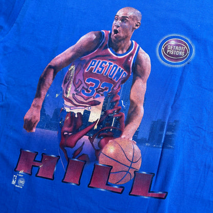 90s Grant Hill Detroit Pistons T-shirt Sz 2XL (A2857)