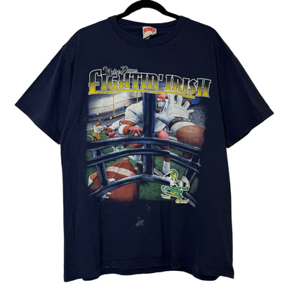 90's Notre Dame Fighting Irish Nutmeg NCAA T-Shirt Sz XL  (B2149)