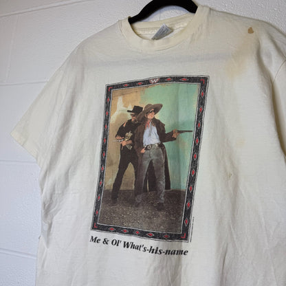90s Willie Nelson & Waylon Jennings Band T-Shirt Sz L (B2645)