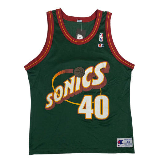 90’s Shawn Kemp Seattle SuperSonics Champion Basketball Jersey Sz L (A1601)