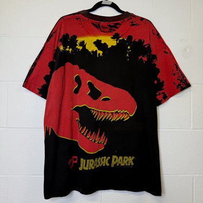 1993 Jurassic Park AOP Movie Promo T-shirt Sz XL (B1771)