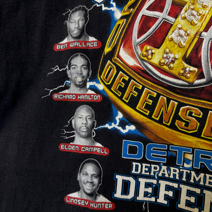 2004 Detroit Pistons Ring NBA T-Shirt Sz L (B2188)