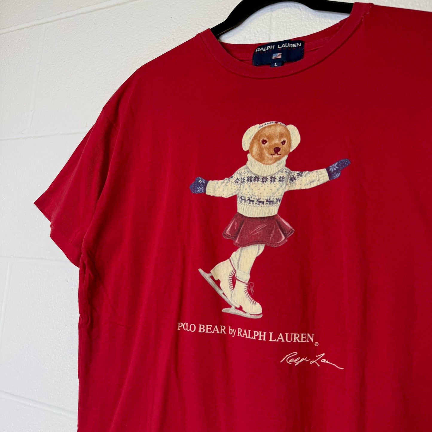 90s Polo Ralph Lauren Bear T-Shirt Sz L