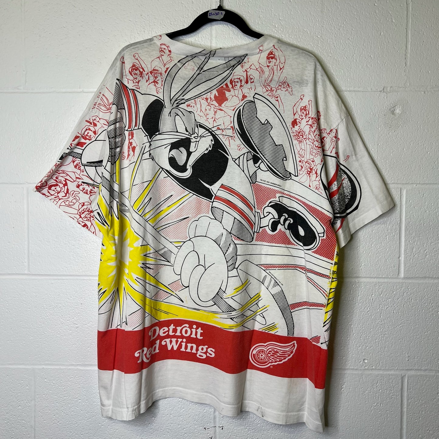 1993 Bugs Bunny Detroit Red Wings NHL T-shirt  (B2433)