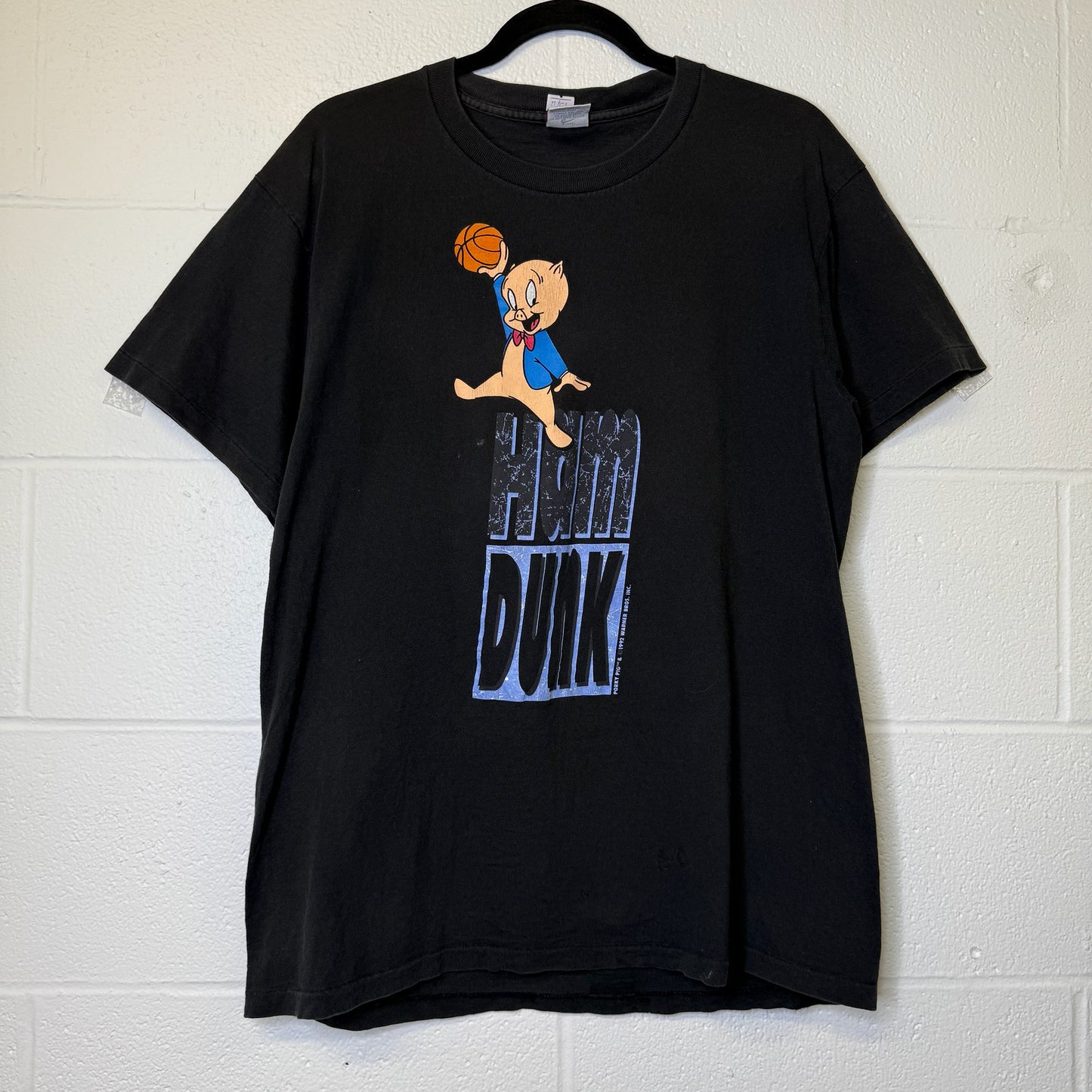1992 Nike Ham Dunk Jordan Porky T-Shirt Sz L (B1740)