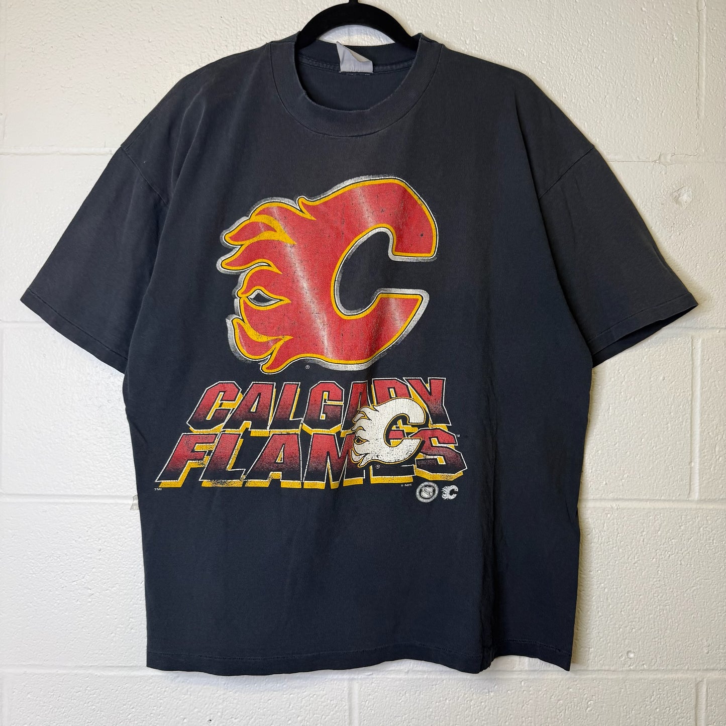 90s Calgary Flames NHL T-shirt Sz XL