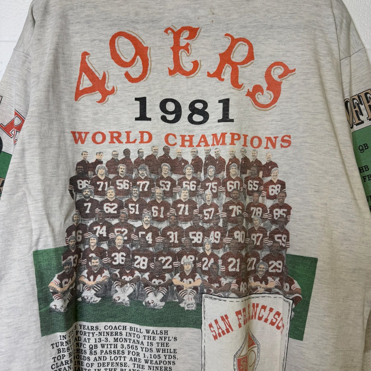 90s San Francisco 49ers NFL Long Gone T-Shirt Sz XL (B2576)