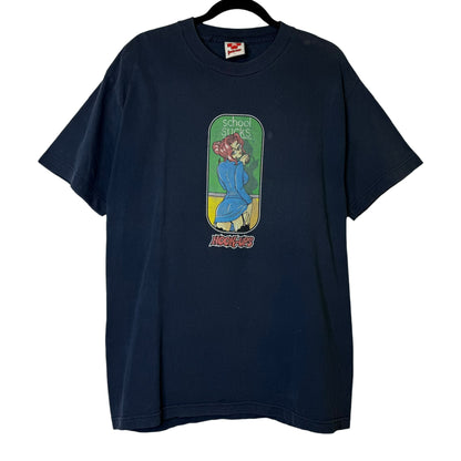90's Hook-ups School Sucks Skate T-Shirt Sz L (B1701)