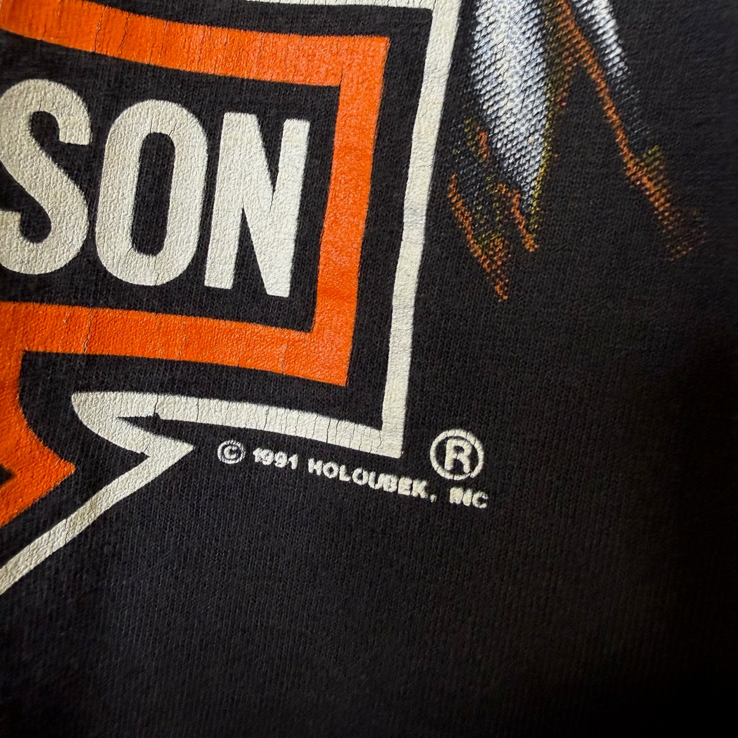 1991 Harley Davidson Eagle T-Shirt Sz L (B1155)