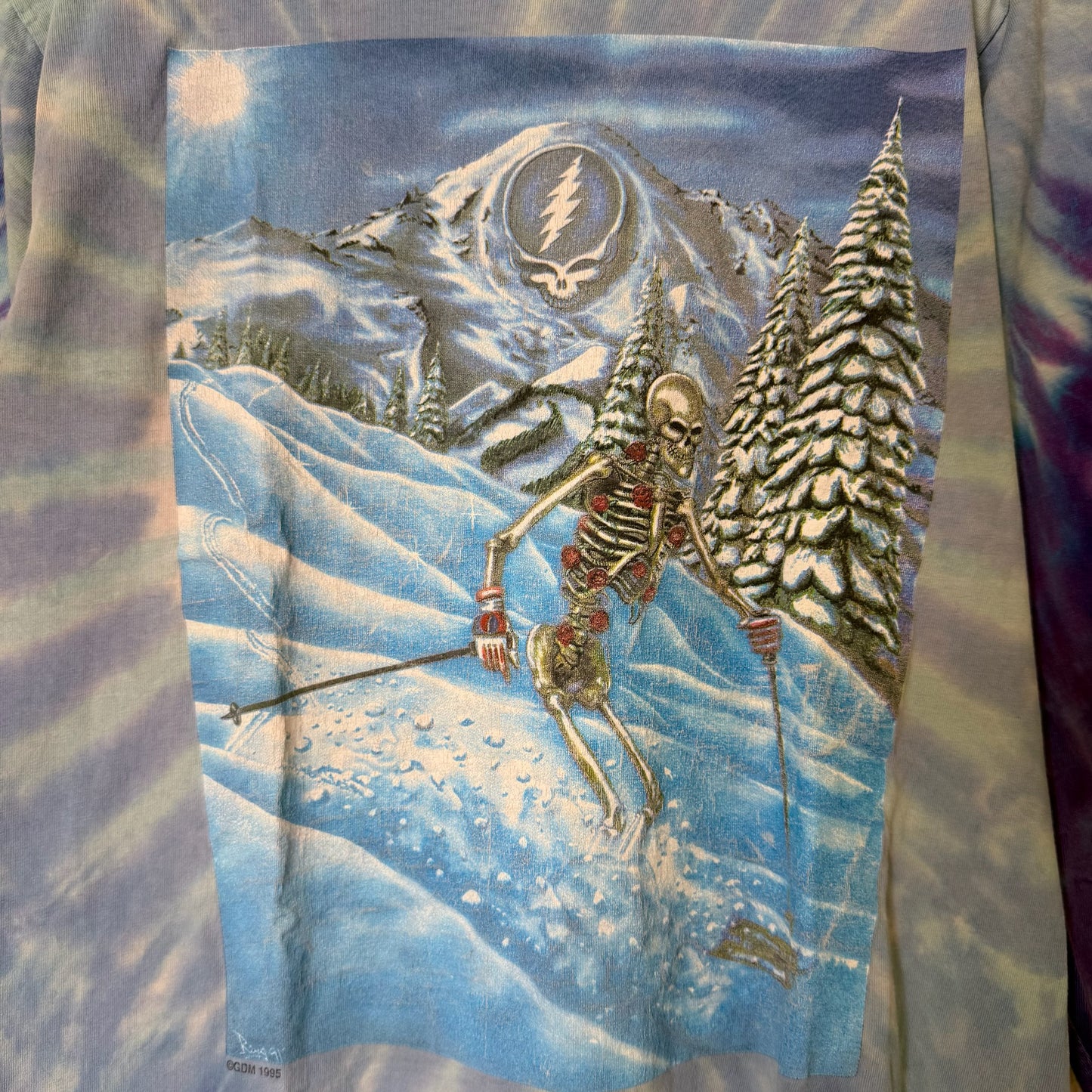1995 Skiing Grateful Dead Long Sleeve Shirt Sz M (B2512)