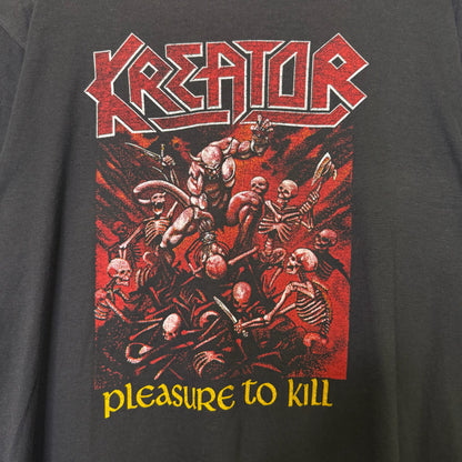 80's Kreator Pleasure to Kill Band T-Shirt Sz L (B609)