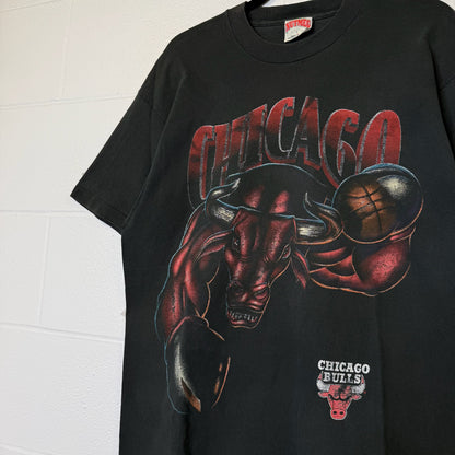 90's Chicago Bulls Nutmeg Breakthrough NBA T-Shirt Sz L (B2528)