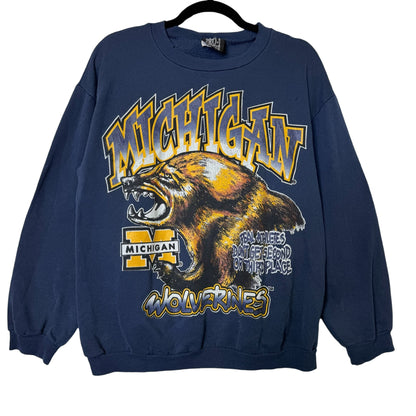 90's Michigan Wolverines NCAA Crewneck Sz M (B572)