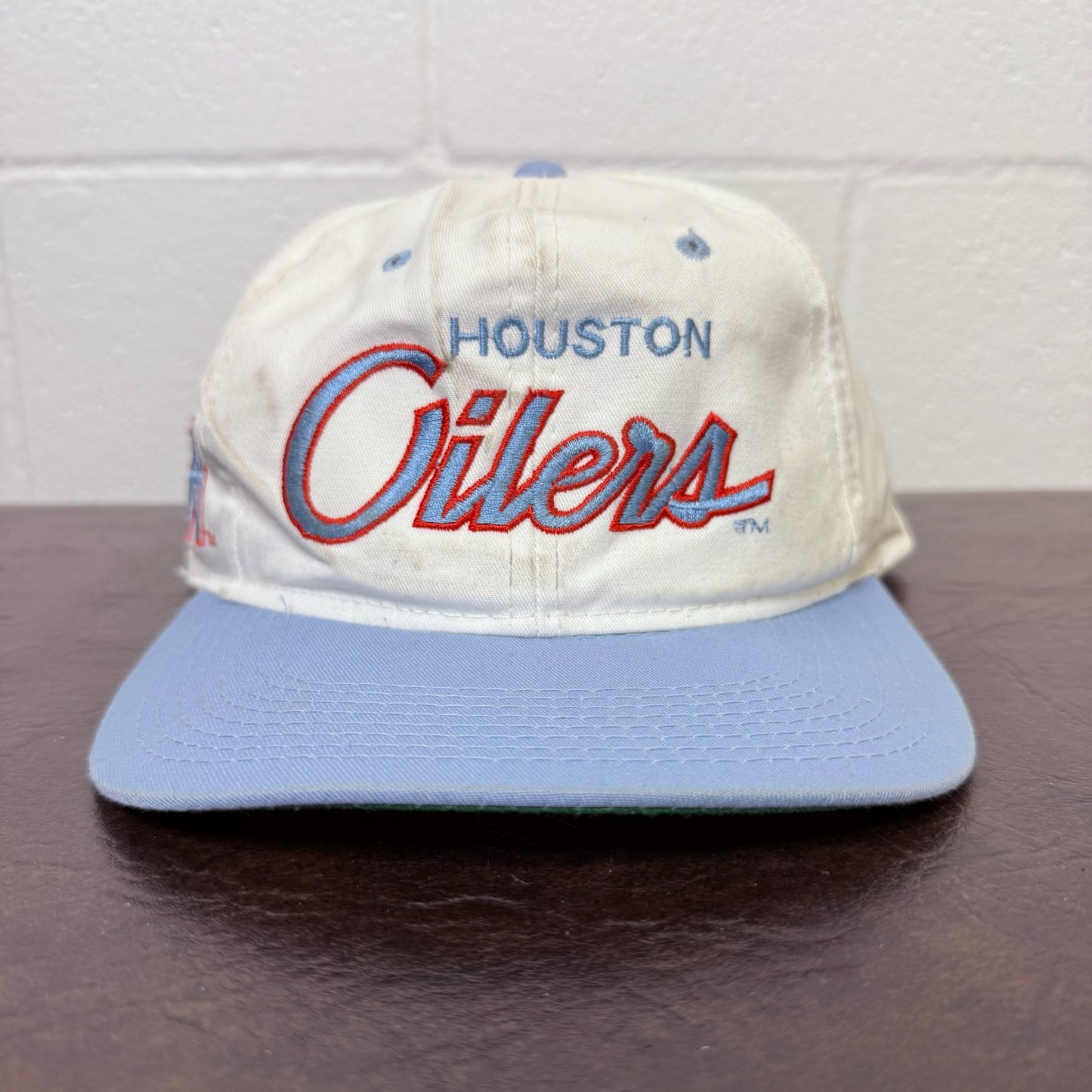 90s Houston Oilers Sports Specialties Script Snapback Hat