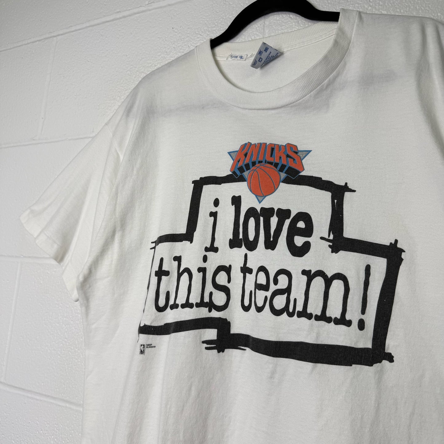 90s New York Knicks "I Love This Team" Salem NBA T-Shirt Sz L