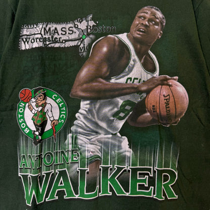 90s Antoine Walker Boston Celtics NBA T-Shirt Sz L (B2580)