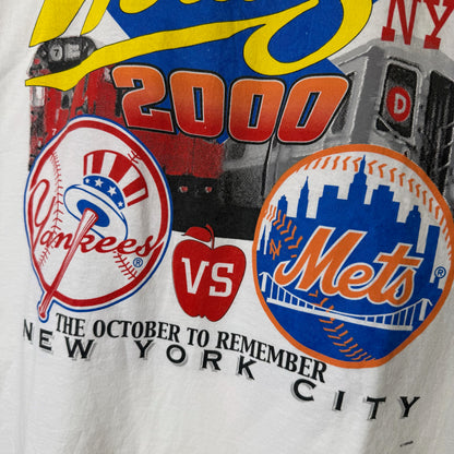 2000 New York Yankess vs Mets Subway Series MLB T-Shirt Sz XL (B2831)