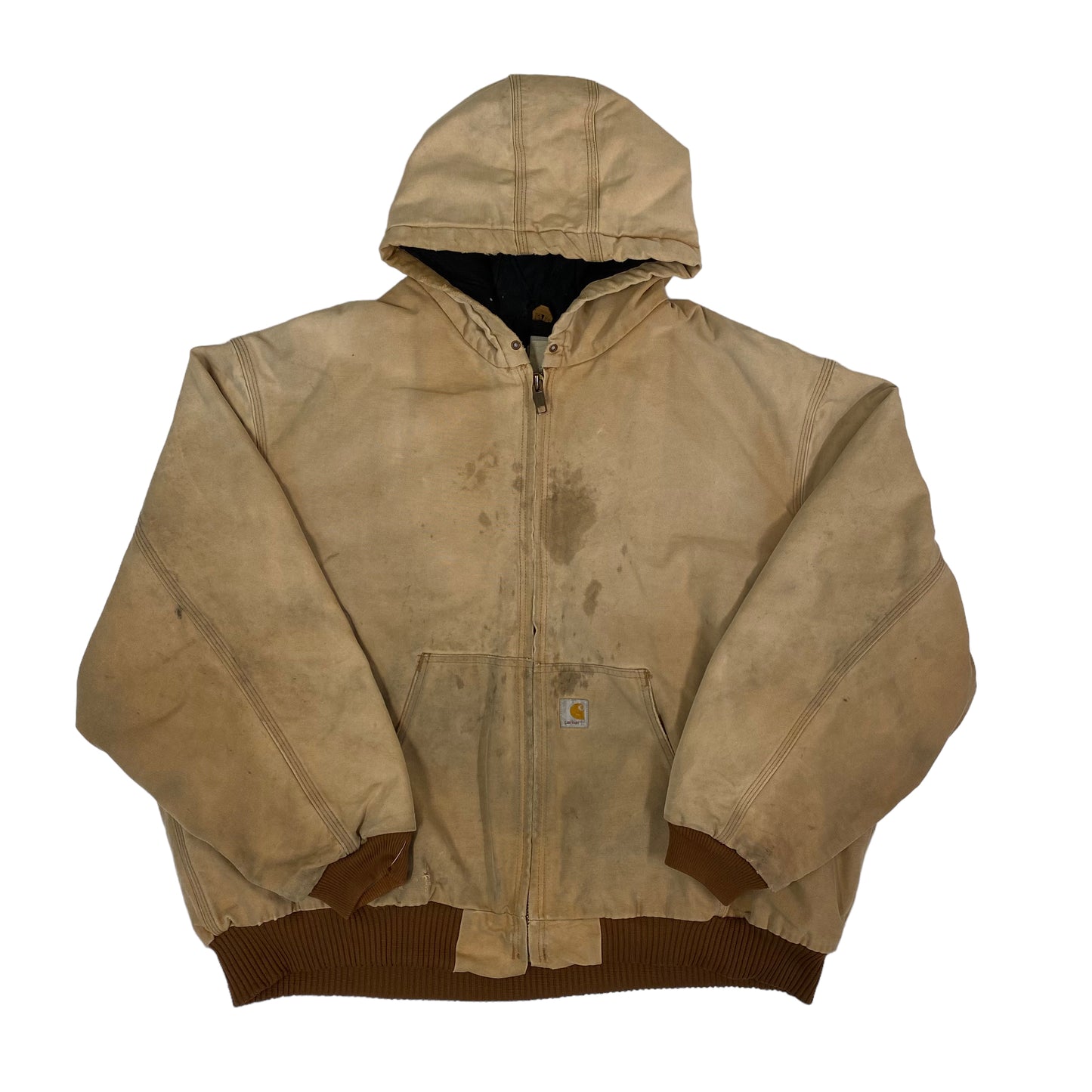 Carhartt Hooded Jacket Tan Sz XL (A2459)