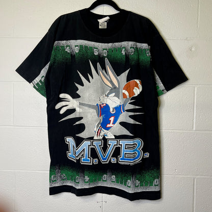 1993 Looney Tunes Bugs Bunny NFL T-Shirt (B2436)