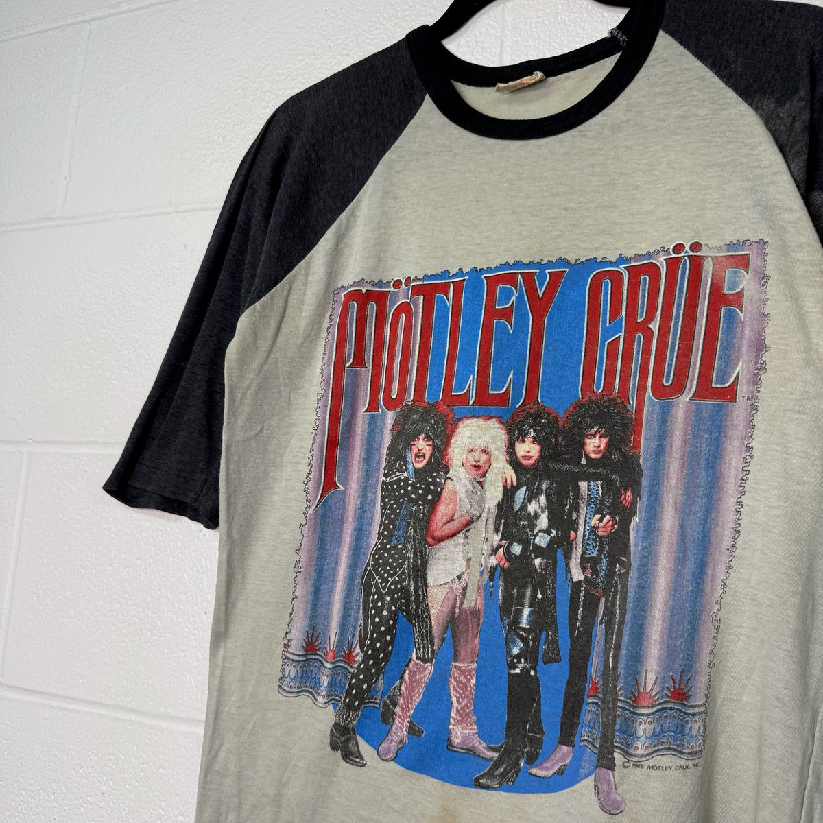 1986 Motley Crue Band Raglan T-Shirt Sz M