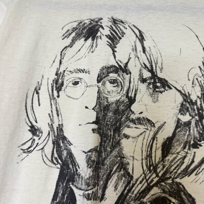 1990 Faces Art John Lennon T-shirt Sz L (B1765)