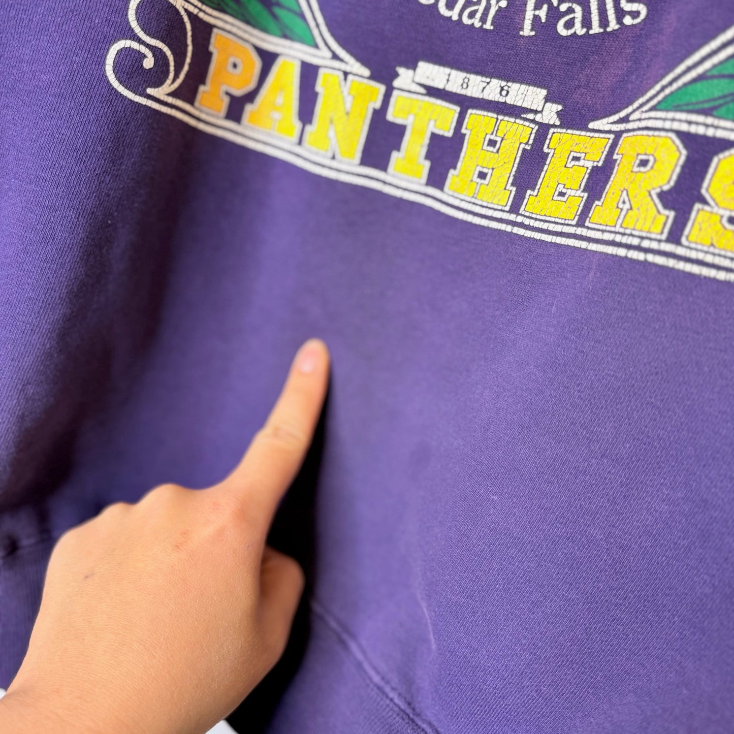 90s Northern Iowa Panthers College Crewneck Sz XL (B1514)