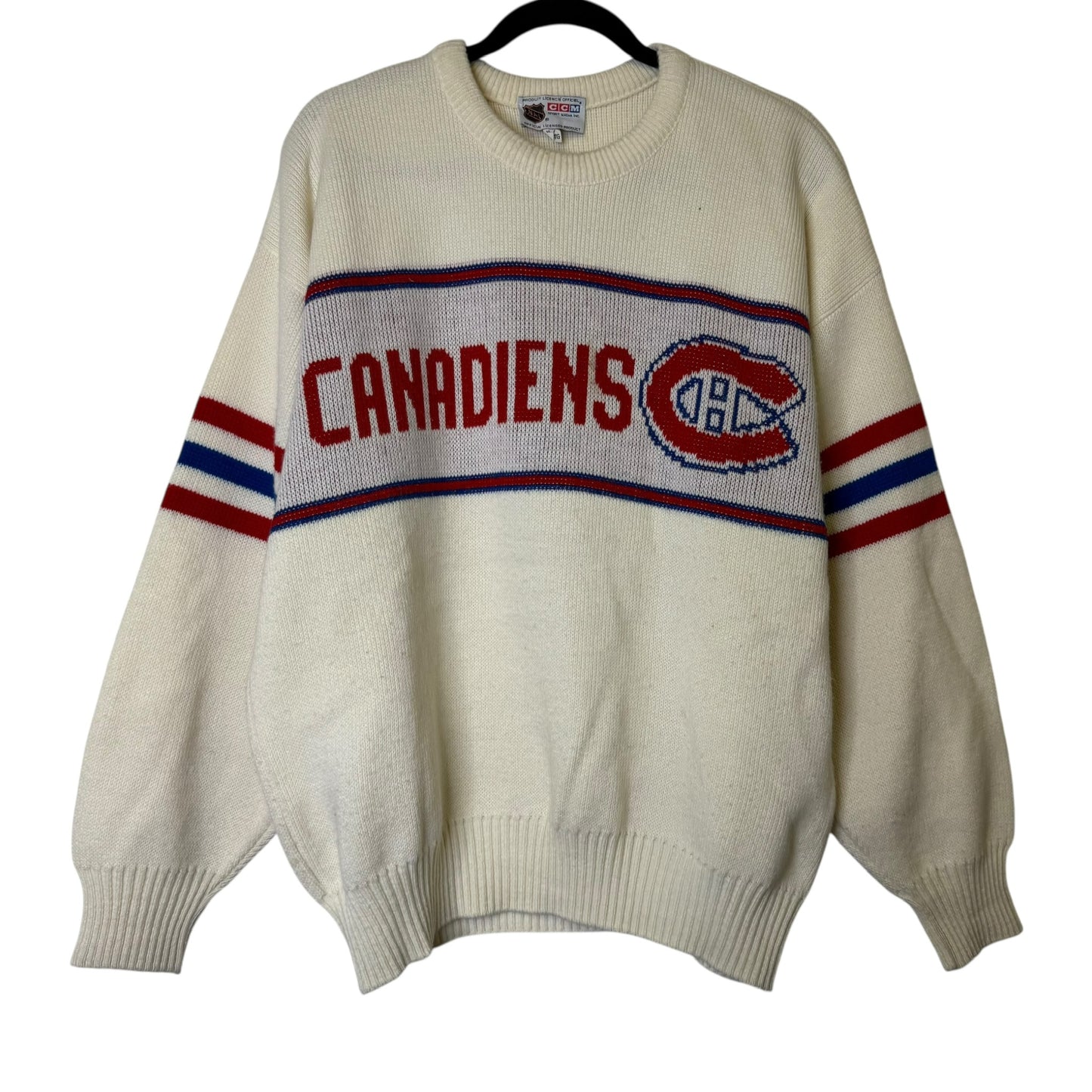 90's Montreal Canadiens Knit Crewneck NHL Sz XL (B1690)