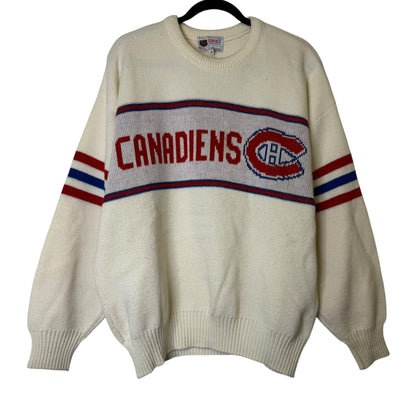 90's Montreal Canadiens Knit Crewneck NHL Sz XL (B1690)