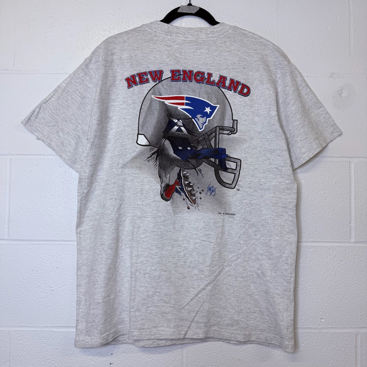 1993 New England Patriots Nutmeg Breakthrough T-Shirt Sz XL (B25447)