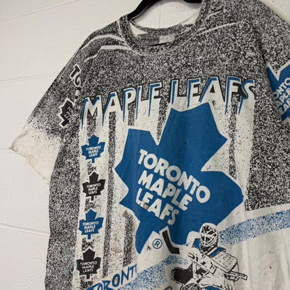 90s Toronto Maple Leafs NHL AOP T-Shirt Sz XL