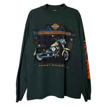 90's Harley Davidson Heritage of Freedom Long Sleeve (Green) Sz L (B583)