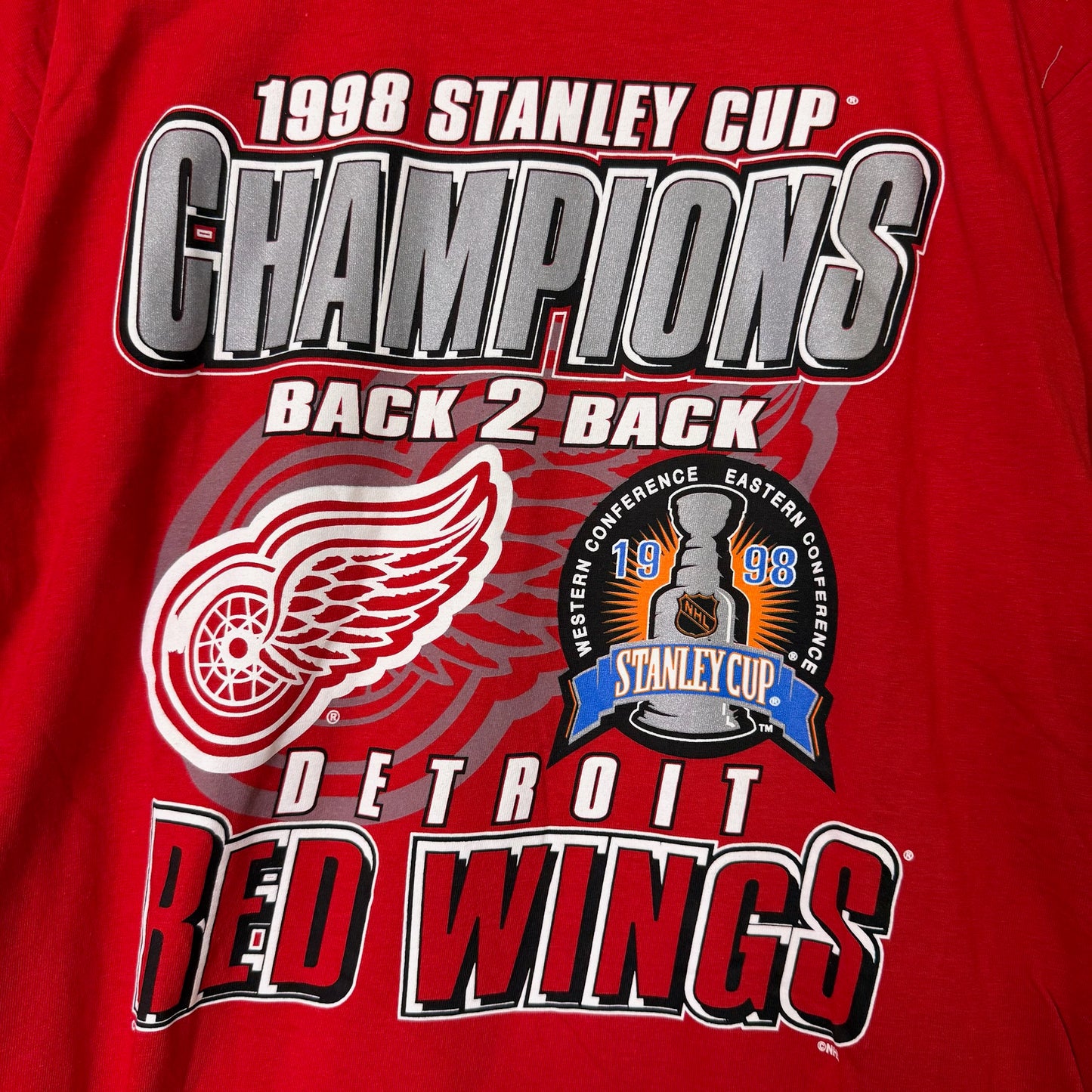 1998 Detroit Red Wings NHL T-shirt Sz L (B1627) NWT