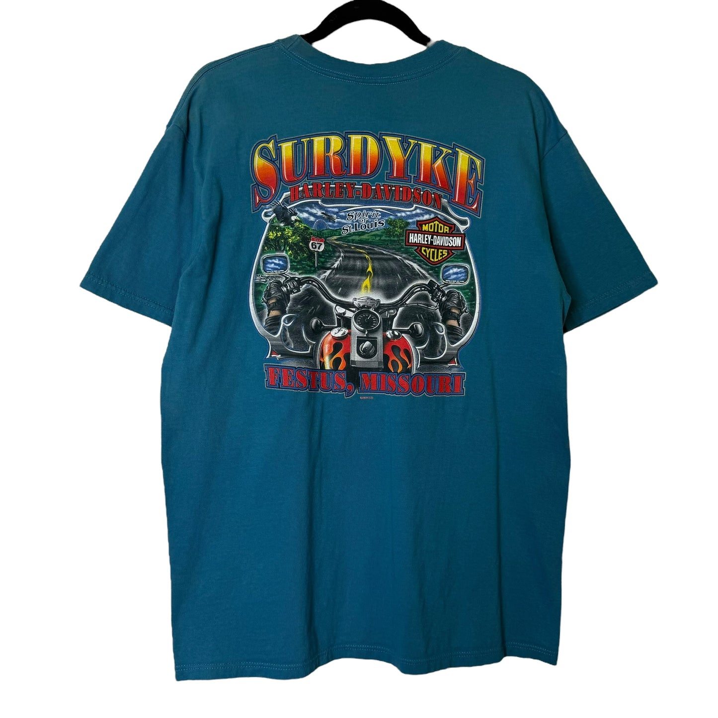 2000 Harley Davidson Surdyke Festus Missouri T-shirt Sz L (B579)