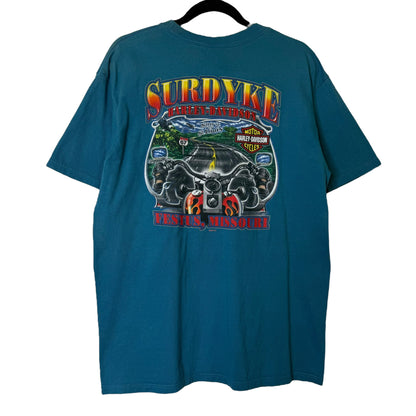 2000 Harley Davidson Surdyke Festus Missouri T-shirt Sz L (B579)