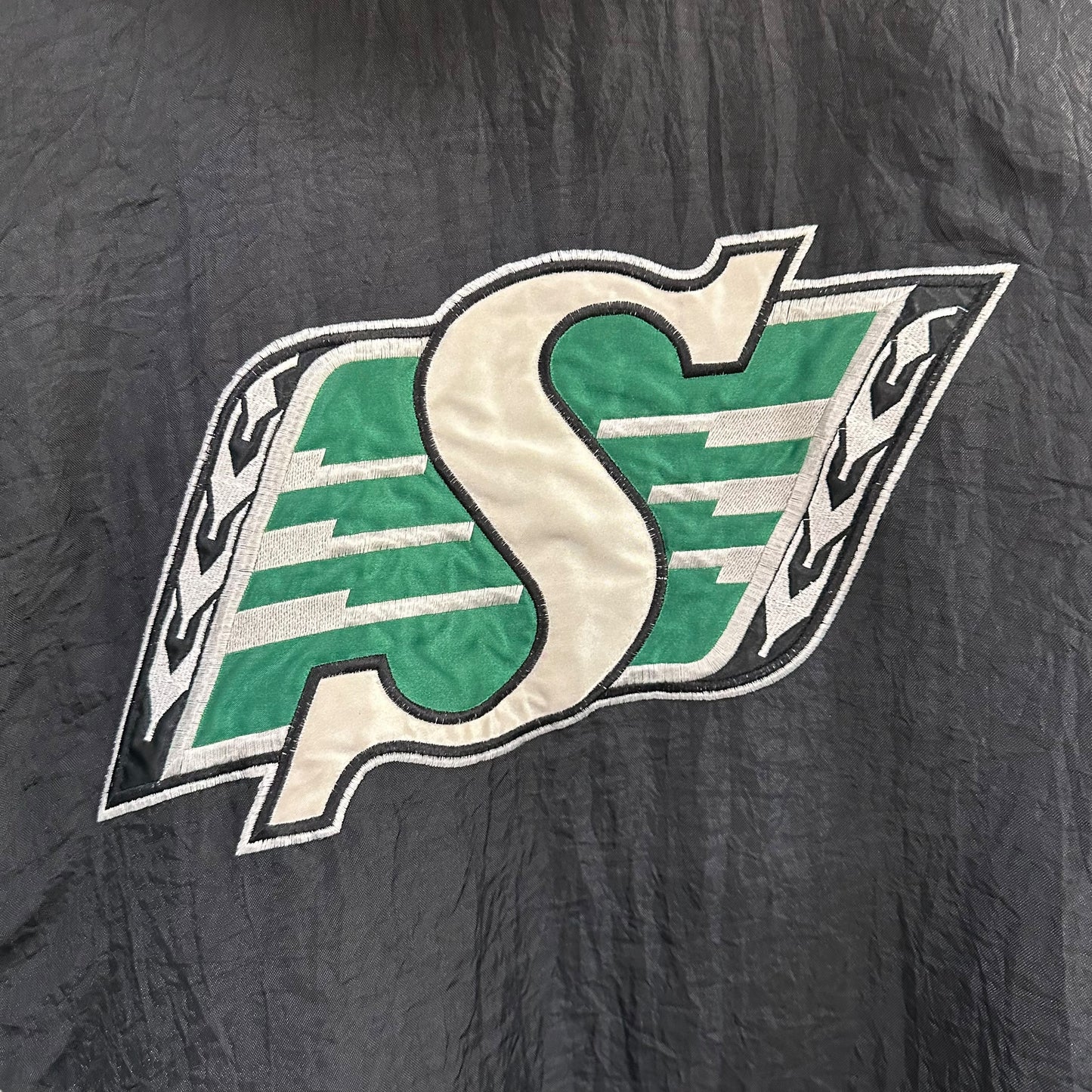 90s Saskatchewan Roughrider CFL Starter Jacket Sz XL (A4766)