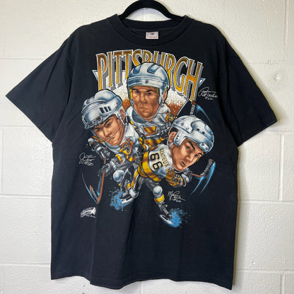 90s Pittsburgh Penguins NHL T-shirt Sz XL (B2432)