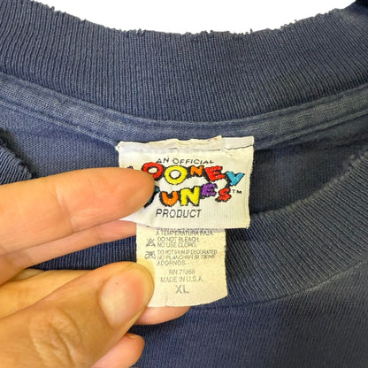 1996 Tasmanian Devil "Hot Tempered" Camping Cartoon T-shirt Sz XL (A3671)