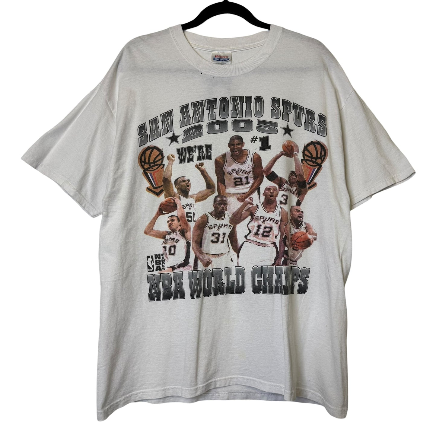 2003 San Antonio Spurs NBA T-Shirt Sz L  (B1632)