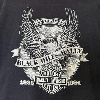 1991 Sturgis South Dakota Black Hills Rally T-Shirt (B1458)