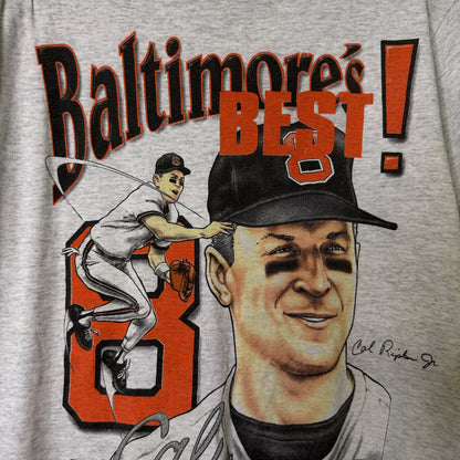 90's Cal Ripken Baltimore Orioles Xplosion NFL T-shirt Sz L (B675)