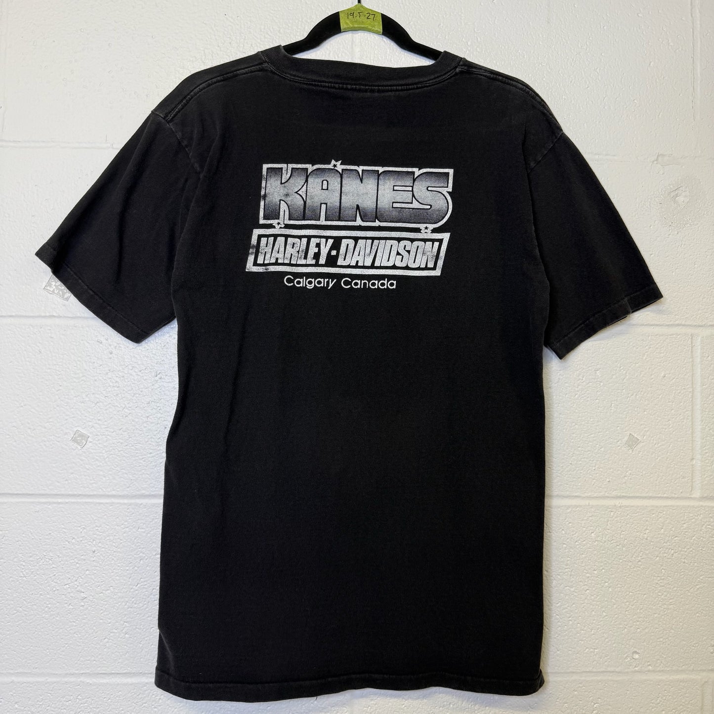 90's Harley Davidson Kane's Calgary Canada Eagle T-Shirt Sz L (B633)