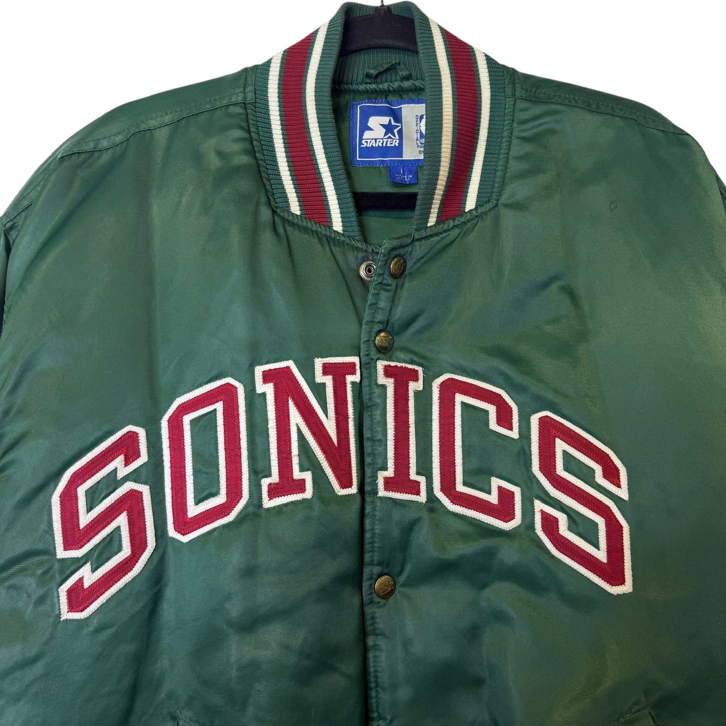 90s Seattle Supersonics NBA Satin Starter Jacket